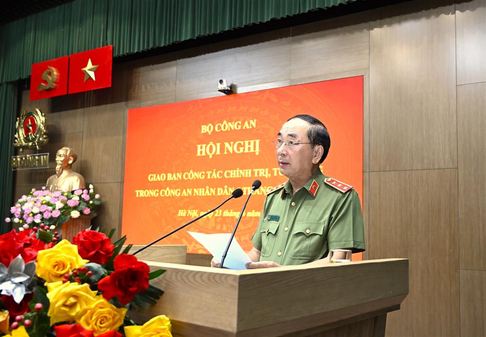 Giao ban công tác chính trị, tư tưởng trong Công an nhân dân 6 tháng đầu năm 2025